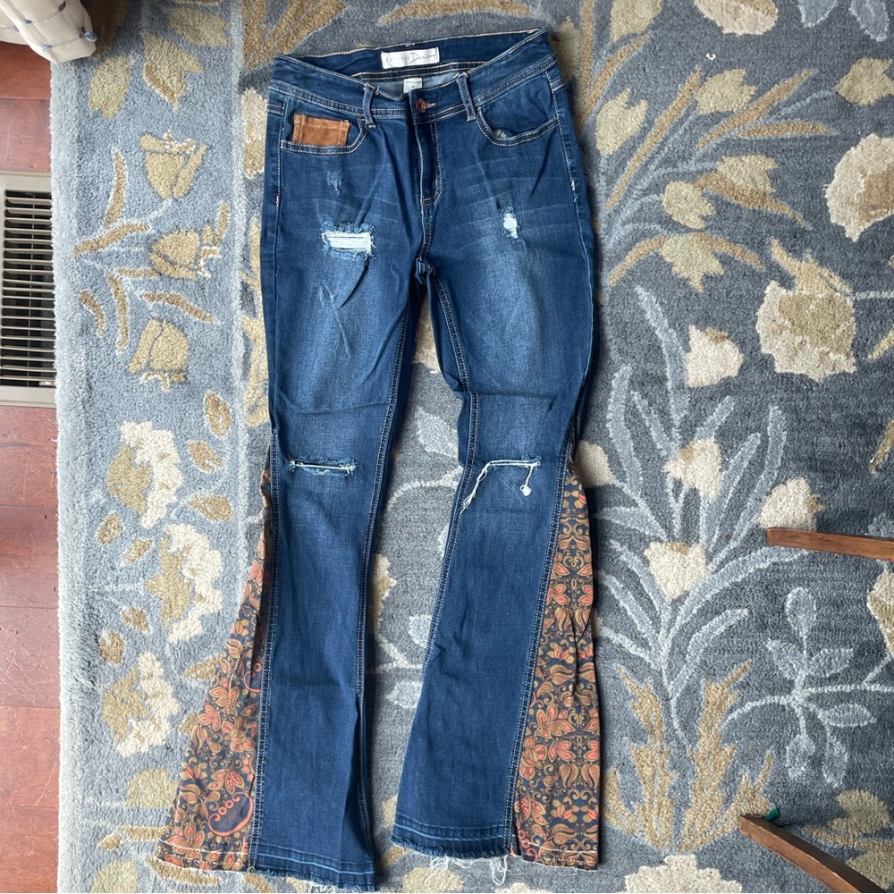 Est. 1946 Denim Bellbottom Flares with Insert size 4